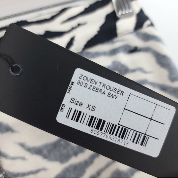 Motel Rocks Zoven Trouser 90s Zebra Print Flare High Waist Pants NWT - Picture 10 of 16